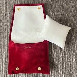 Authentic Cartier Red Pouch with Insert